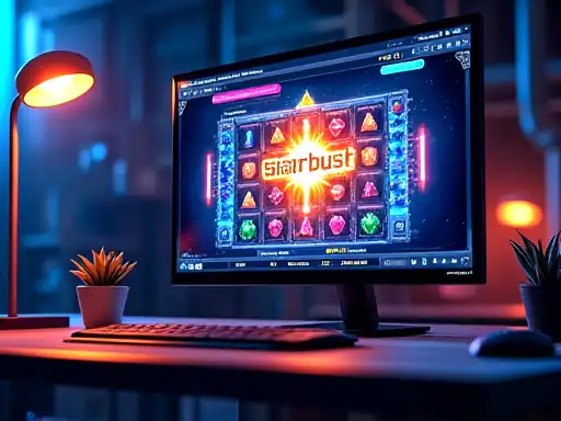 Starburst pokie artwork at JeetCity Casino